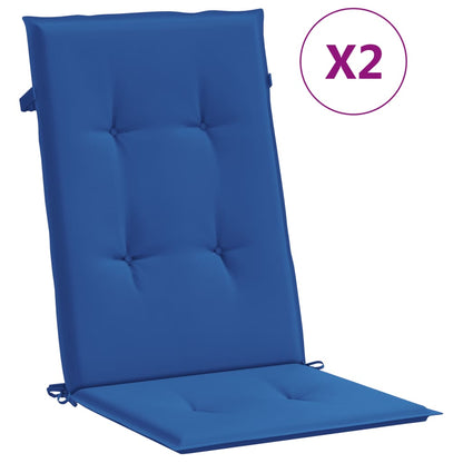 Cuscini per Sedie 2 pz Blu Reale 120x50x3 cm in Tessuto | homemem39