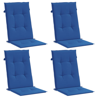 Cuscini per Sedie 4 pz Blu Reale 120x50x3 cm in Tessuto - homemem39