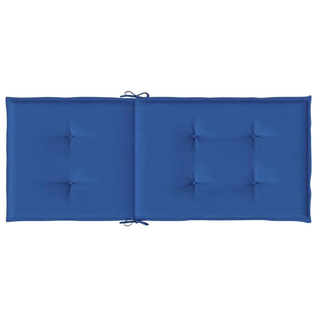 Cuscini per Sedie 4 pz Blu Reale 120x50x3 cm in Tessuto - homemem39