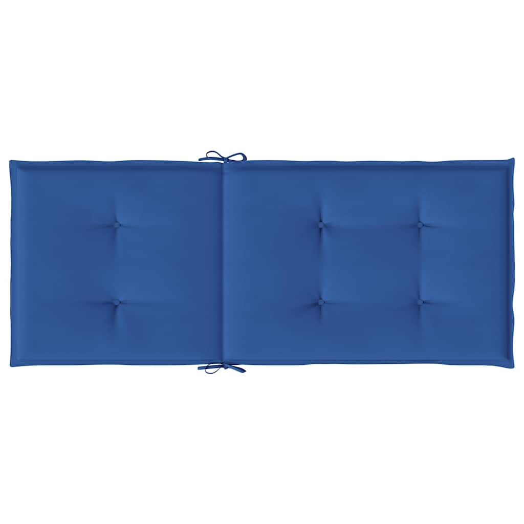 Cuscini per Sedie 6 pz Blu Reale 120x50x3 cm in Tessuto