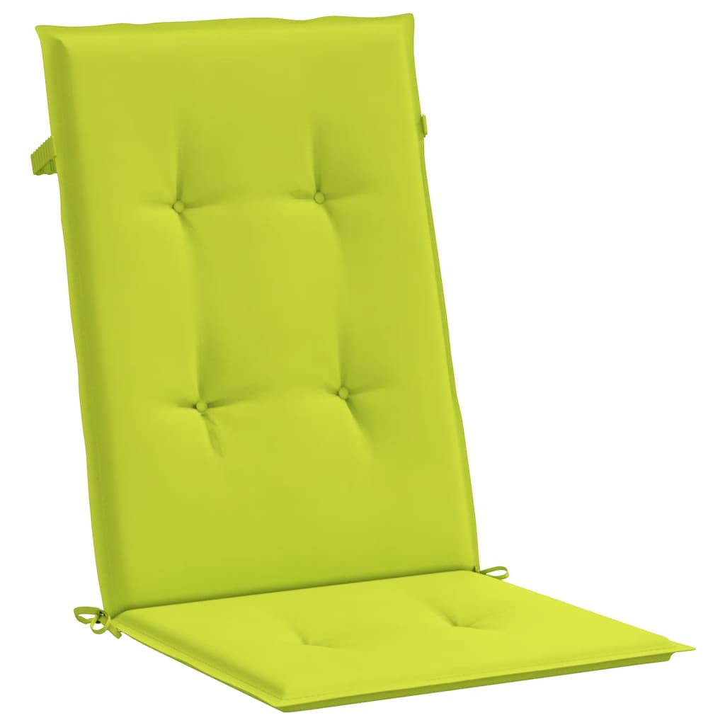 Cuscini per Sedie 4 pz Verde Brillante 120x50x3 cm in Tessuto | homemem39