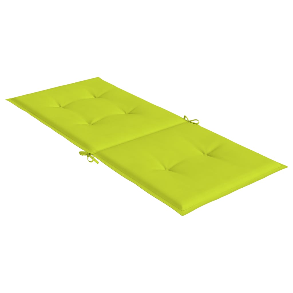 Cuscini per Sedie 4 pz Verde Brillante 120x50x3 cm in Tessuto | homemem39