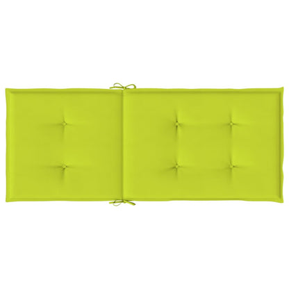 Cuscini per Sedie 4 pz Verde Brillante 120x50x3 cm in Tessuto