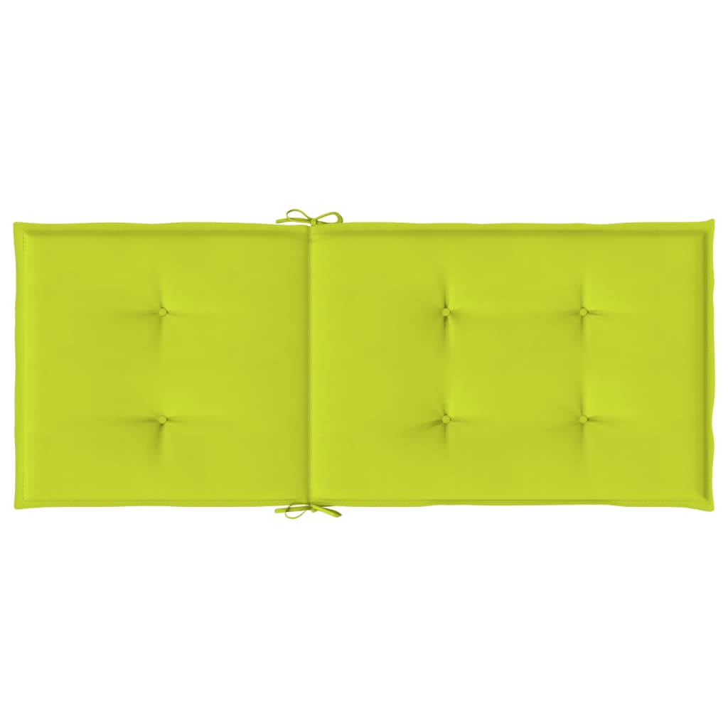 Cuscini per Sedie 6 pz Verde Brillante 120x50x3 cm in Tessuto - homemem39