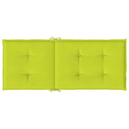 Cuscini per Sedie 6 pz Verde Brillante 120x50x3 cm in Tessuto