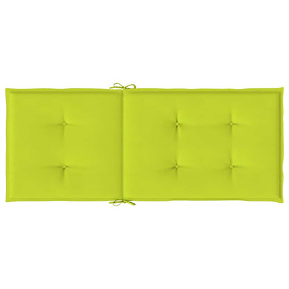 Cuscini per Sedie 6 pz Verde Brillante 120x50x3 cm in Tessuto