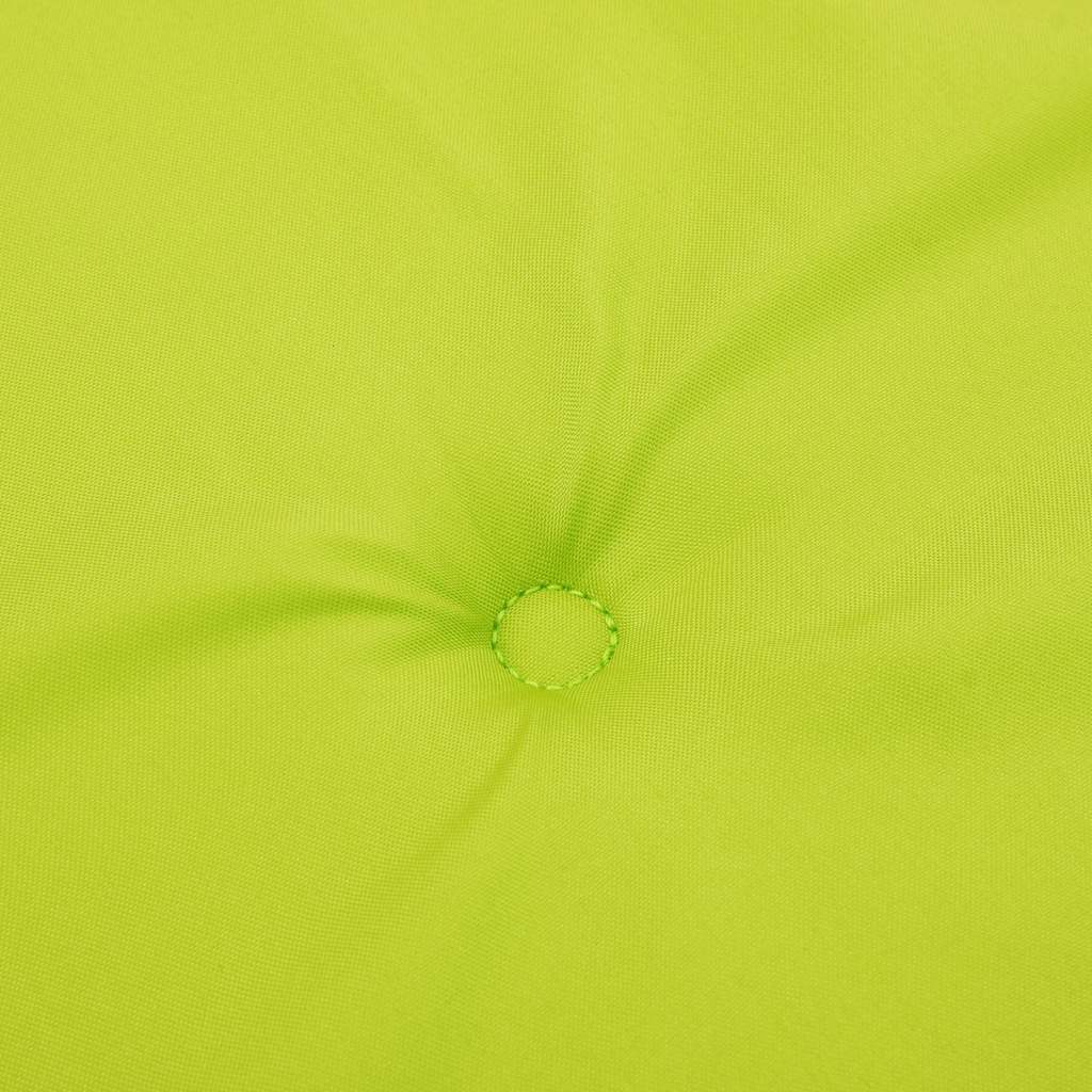 Cuscini per Sedie 6 pz Verde Brillante 120x50x3 cm in Tessuto