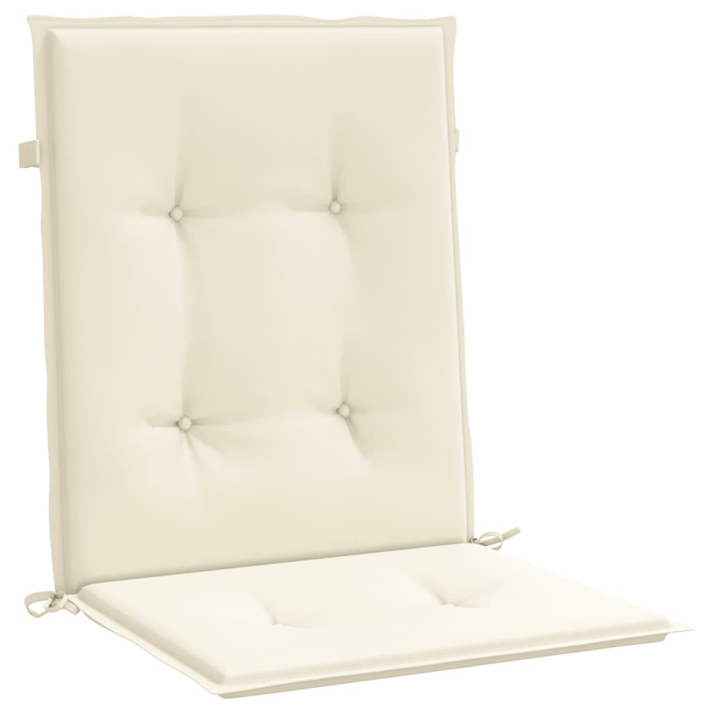 Cuscini per Sedia 6 pz Crema 100x50x3 cm in Tessuto Oxford | homemem39