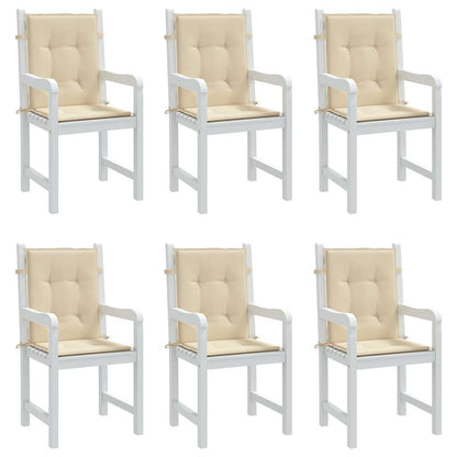 Cuscini per Sedia 6 pz Beige 100x50x3 cm in Tessuto Oxford | homemem39