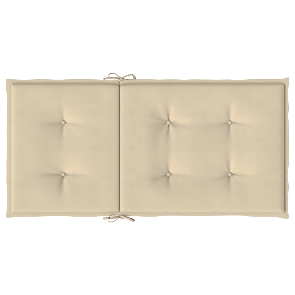 Cuscini per Sedia 6 pz Beige 100x50x3 cm in Tessuto Oxford - homemem39