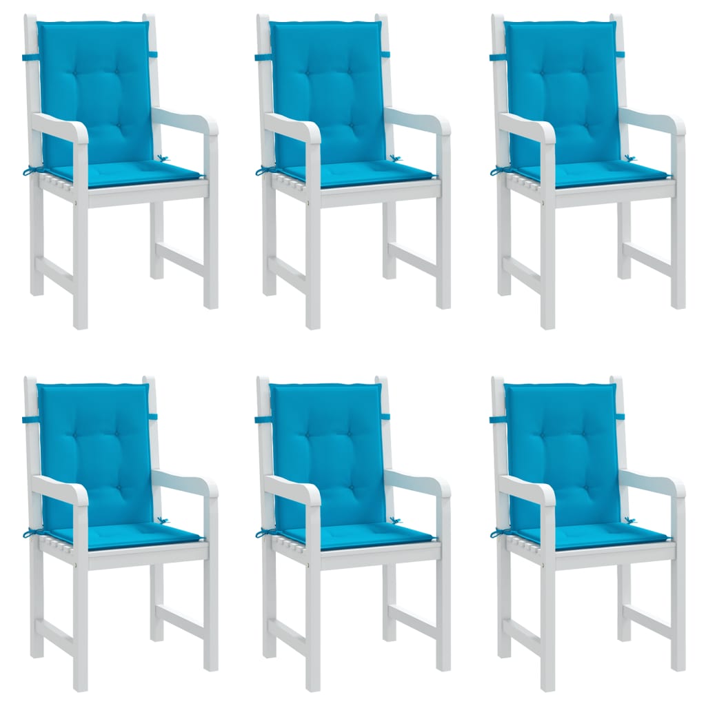 Cuscini per Sedia 6 pz Blu 100x50x3 cm in Tessuto Oxford | homemem39
