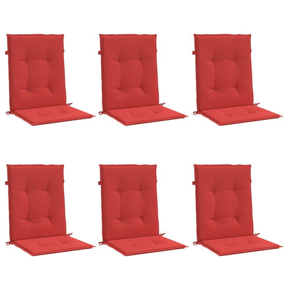 Cuscini per Sedia da Giardino 6 pz Rossi 100x50x3 cm in Tessuto | homemem39