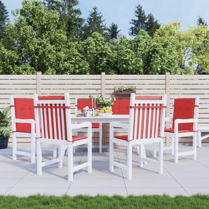 Cuscini per Sedia da Giardino 6 pz Rossi 100x50x3 cm in Tessuto | homemem39