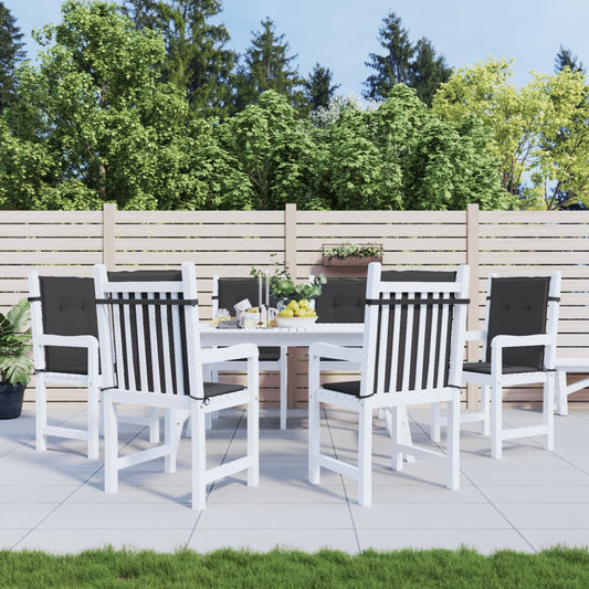 Cuscini per Sedia 6 pz Neri 100x50x3 cm in Tessuto Oxford - homemem39