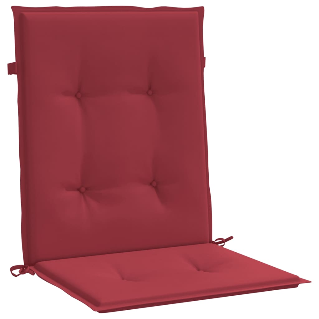 Cuscini per Sedia 2 pz Rosso Vino 100x50x7 cm in Tessuto - homemem39