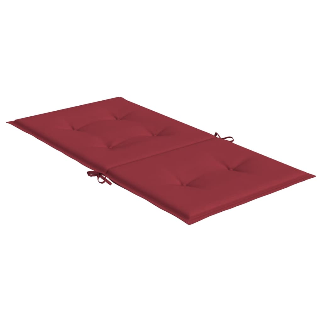 Cuscini per Sedia 2 pz Rosso Vino 100x50x7 cm in Tessuto - homemem39