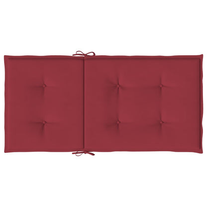 Cuscini per Sedia 2 pz Rosso Vino 100x50x7 cm in Tessuto - homemem39