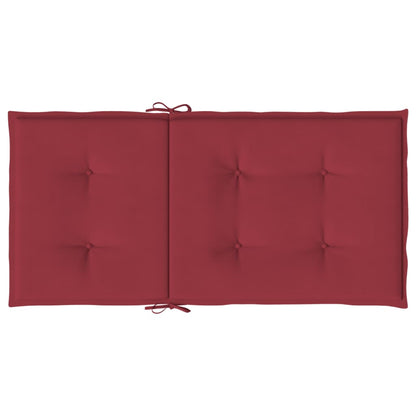 Cuscini per Sedia 2 pz Rosso Vino 100x50x7 cm in Tessuto