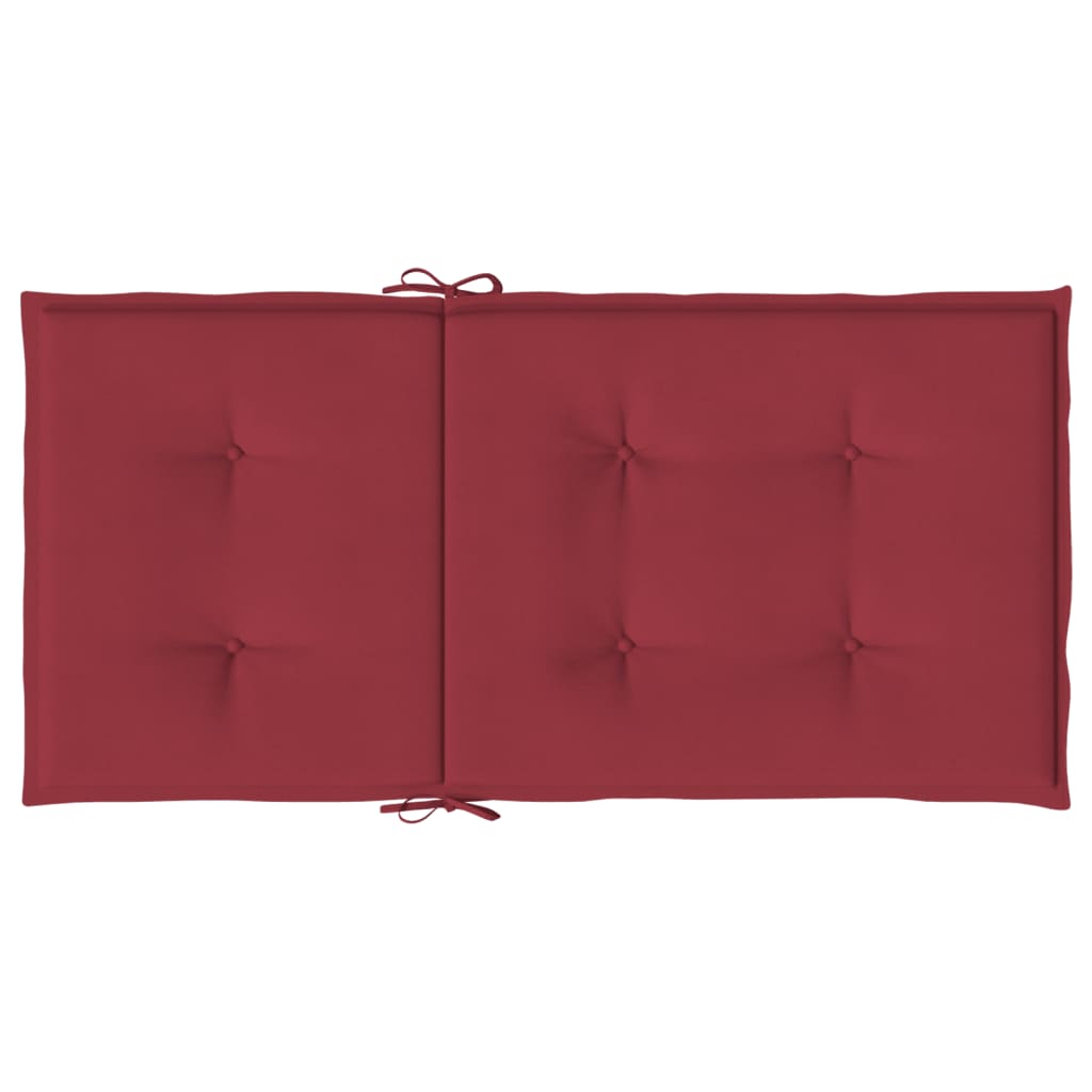Cuscini per Sedia 4 pz Rosso Vino 100x50x7 cm in Tessuto