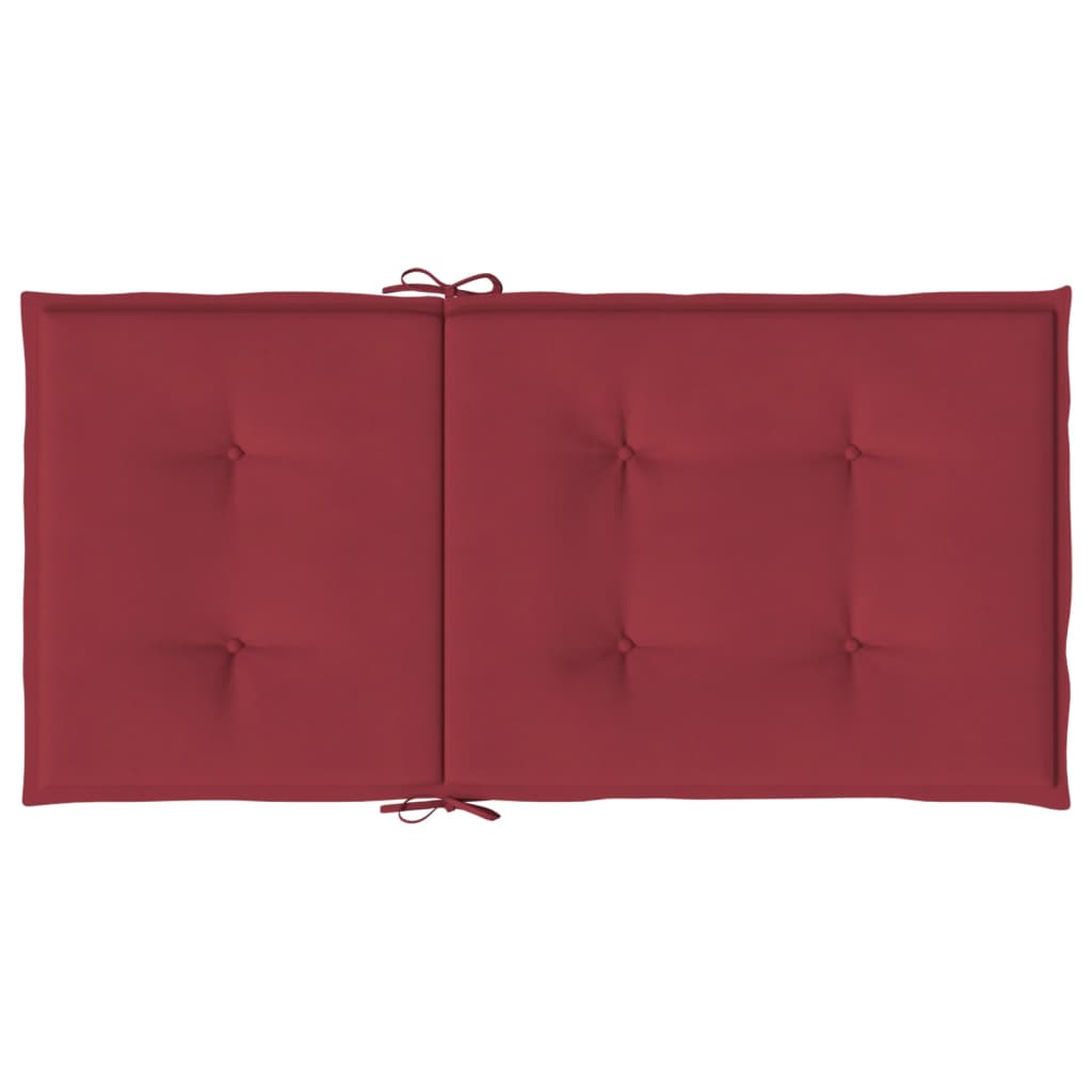 Cuscini per Sedia 4 pz Rosso Vino 100x50x7 cm in Tessuto | homemem39