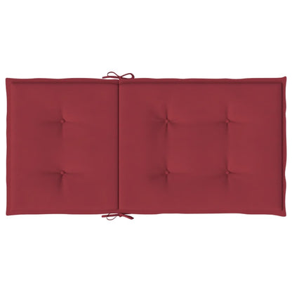 Cuscini per Sedia 4 pz Rosso Vino 100x50x7 cm in Tessuto