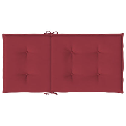 Cuscini per Sedia 6 pz Rosso Vino 100x50x3 cm in Tessuto