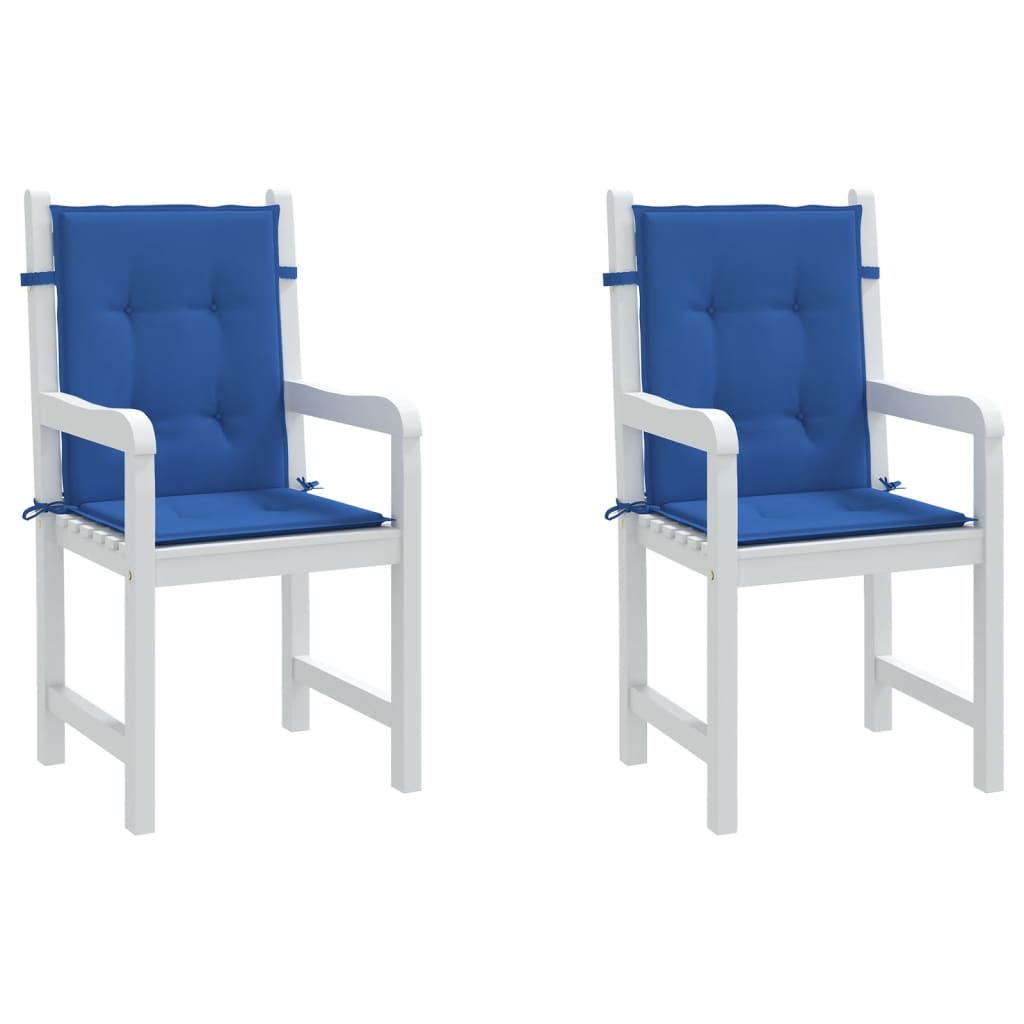 Cuscini per Sedia 2 pz Blu Reale 100x50x3 cm in Tessuto Oxford | homemem39