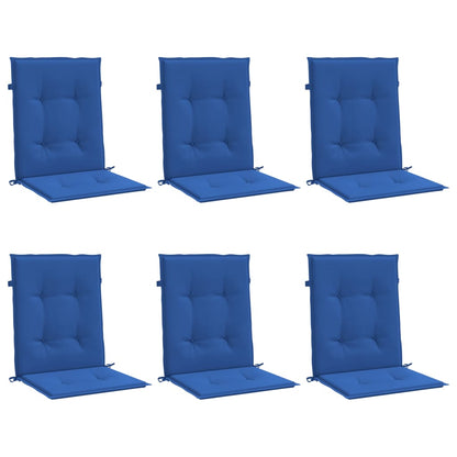 Cuscini per Sedia 6 pz Blu Reale 100x50x3 cm in Tessuto Oxford - homemem39