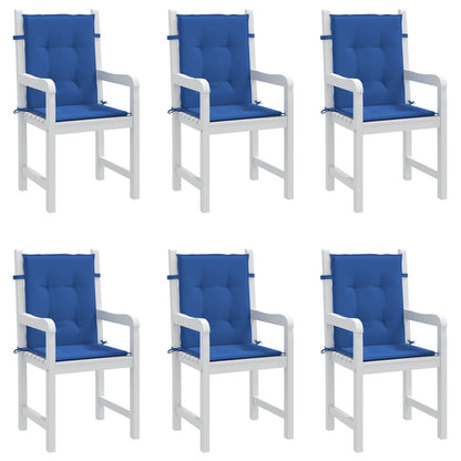 Cuscini per Sedia 6 pz Blu Reale 100x50x3 cm in Tessuto Oxford | homemem39