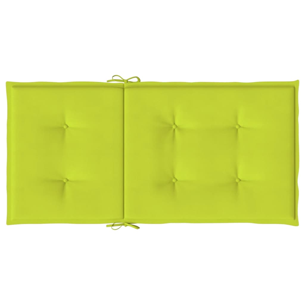 Cuscini per Sedia 2 pz Verde Intenso 100x50x3 cm Tessuto Oxford