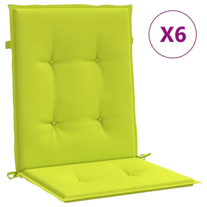 Cuscini per Sedia 6 pz Verde Intenso 100x50x3 cm Tessuto Oxford - homemem39