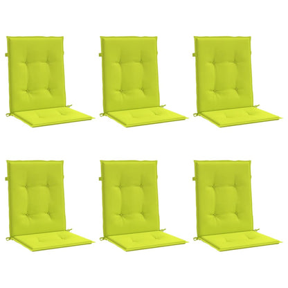 Cuscini per Sedia 6 pz Verde Intenso 100x50x3 cm Tessuto Oxford