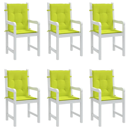 Cuscini per Sedia 6 pz Verde Intenso 100x50x3 cm Tessuto Oxford