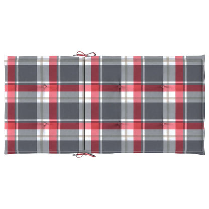 Chair Cushions 2 pcs Red Checked 100x50x3cm Oxford Fabric