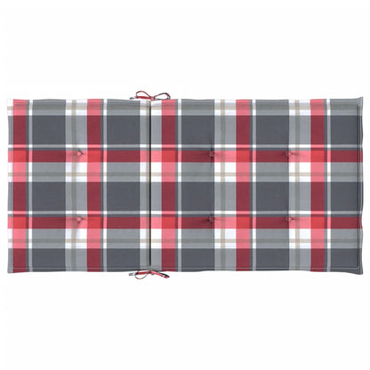 Cuscini per Sedia 2 pz a Quadri Rossi 100x50x3cm Tessuto Oxford | homemem39
