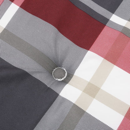 Cuscini per Sedia 4 pz a Quadri Rossi 100x50x3cm Tessuto Oxford | homemem39