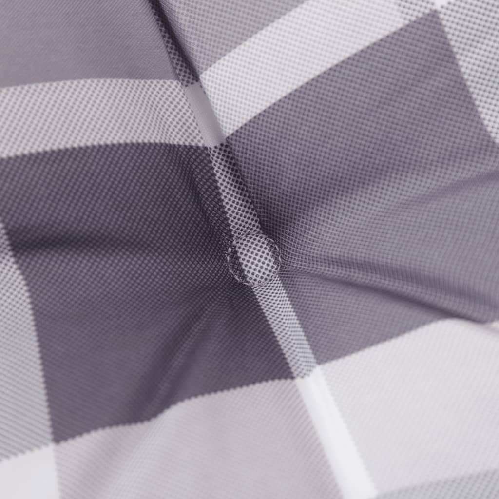 Cuscini per Sedia 2 pz a Quadri Grigi 100x50x3cm Tessuto Oxford | homemem39