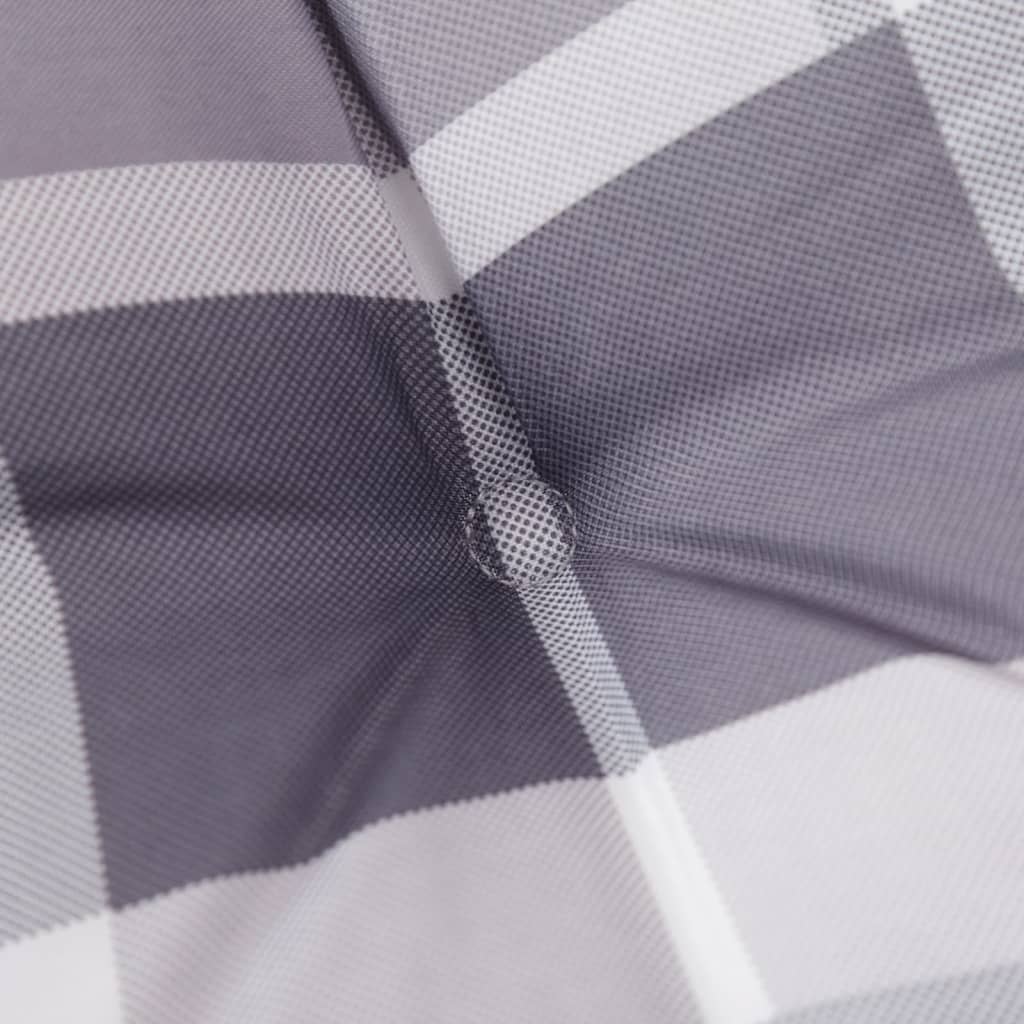 Cuscini per Sedia 4 pz a Quadri Grigi 100x50x3cm Tessuto Oxford