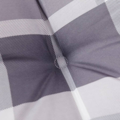 Cuscini per Sedia 4 pz a Quadri Grigi 100x50x3cm Tessuto Oxford
