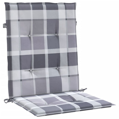 Cuscini per Sedia 6 pz a Quadri Grigi 100x50x3cm Tessuto Oxford | homemem39