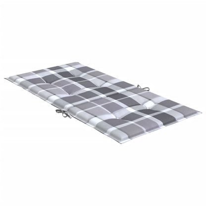 Cuscini per Sedia 6 pz a Quadri Grigi 100x50x3cm Tessuto Oxford | homemem39