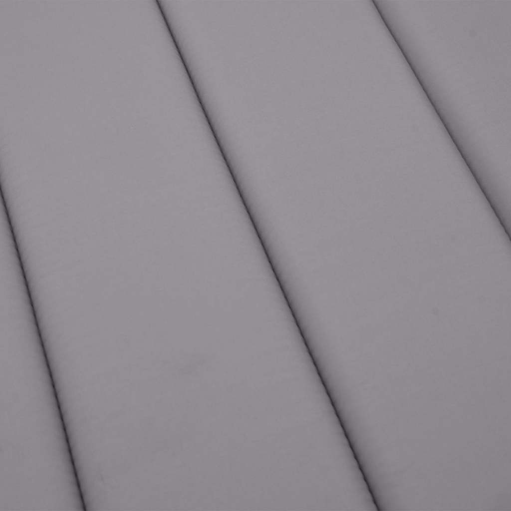 Cuscino per Lettino Grigio 186x58x4 cm in Tessuto Oxford