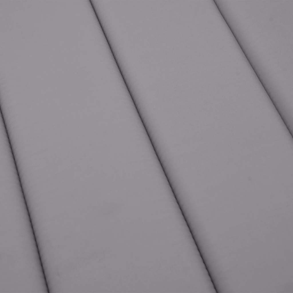 Cuscino per Lettino Grigio 186x58x4 cm in Tessuto Oxford