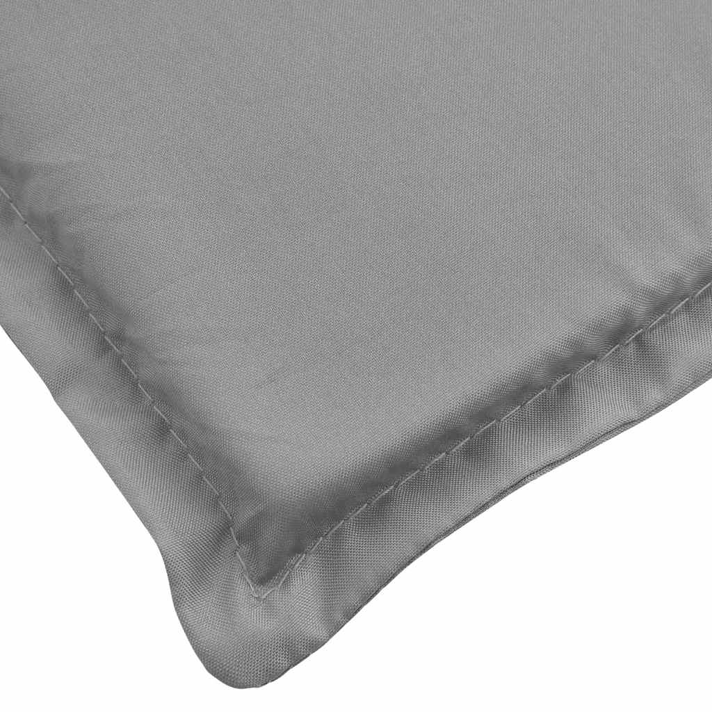 Cuscino per Lettino Grigio 186x58x4 cm in Tessuto Oxford