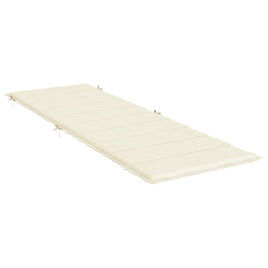 Cuscino per Lettino Crema 186x58x3 cm in Tessuto Oxford