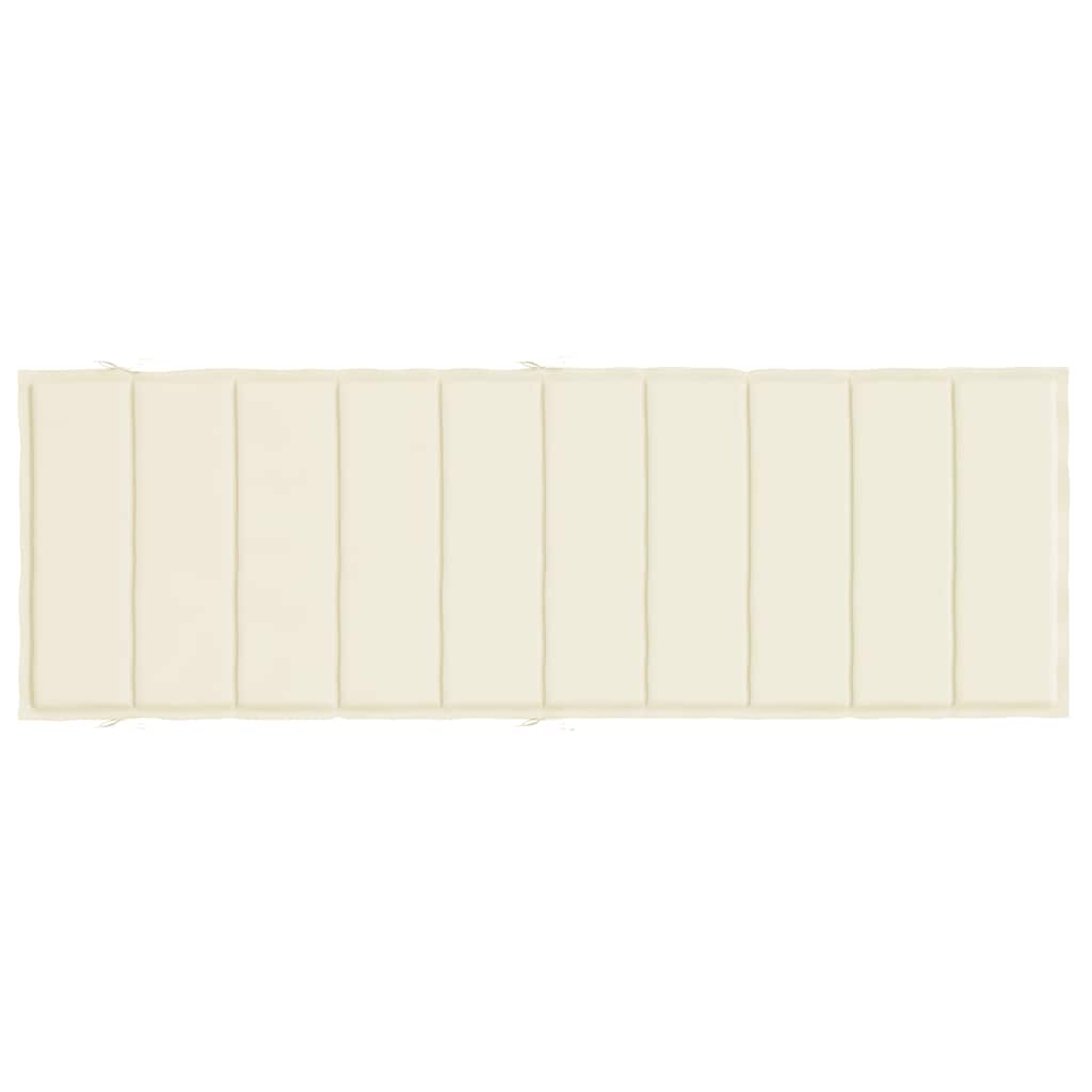 Cuscino per Lettino Crema 186x58x4 cm in Tessuto Oxford