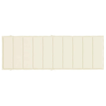 Cuscino per Lettino Crema 186x58x4 cm in Tessuto Oxford