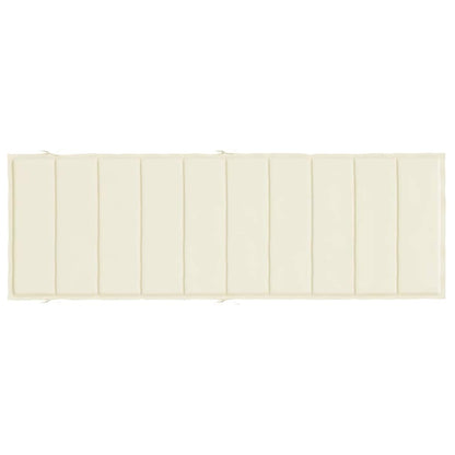 Cuscino per Lettino Crema 186x58x4 cm in Tessuto Oxford