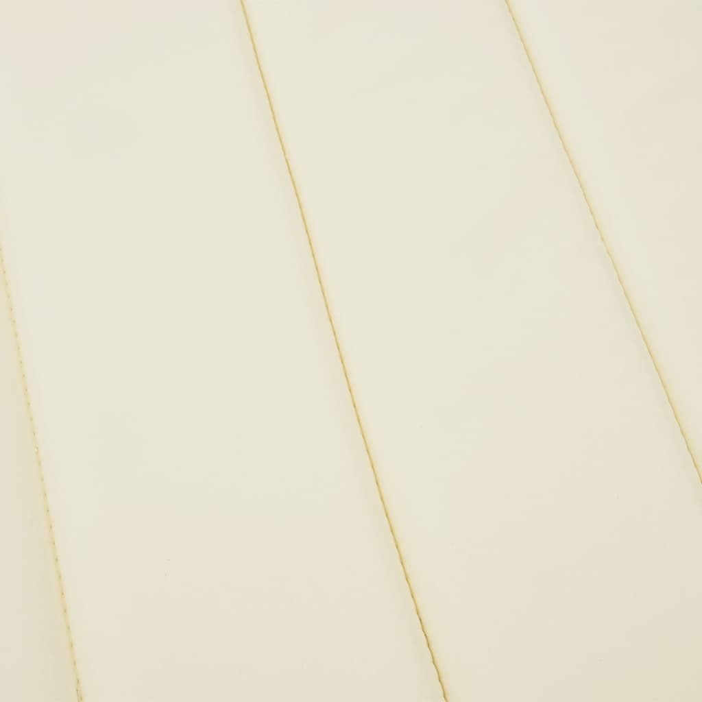 Cuscino per Lettino Crema 186x58x4 cm in Tessuto Oxford