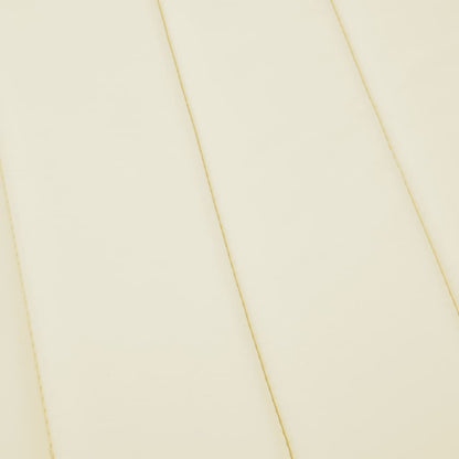Cuscino per Lettino Crema 186x58x4 cm in Tessuto Oxford